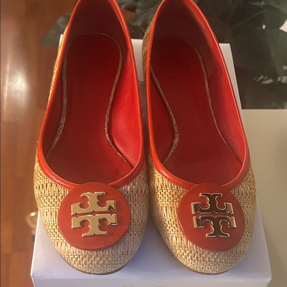 Tory Burch Shoes - Tory Burch Red and Tan Loafers
